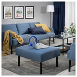 GLOSTAD Footstool, Knisa medium blue