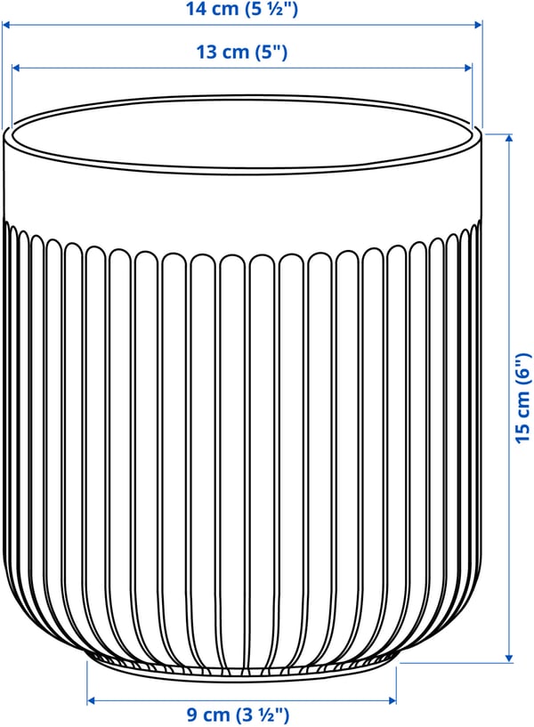 GRADVIS Plant pot, in/outdoor grey, 12 cm