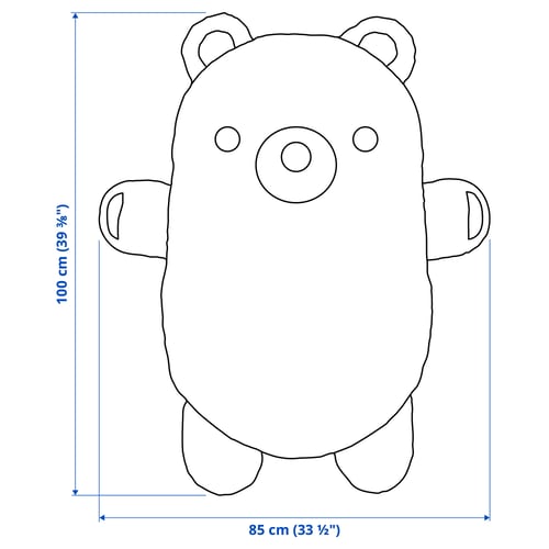 GREJSIMOJS Soft toy, bear/beige, 100 cm