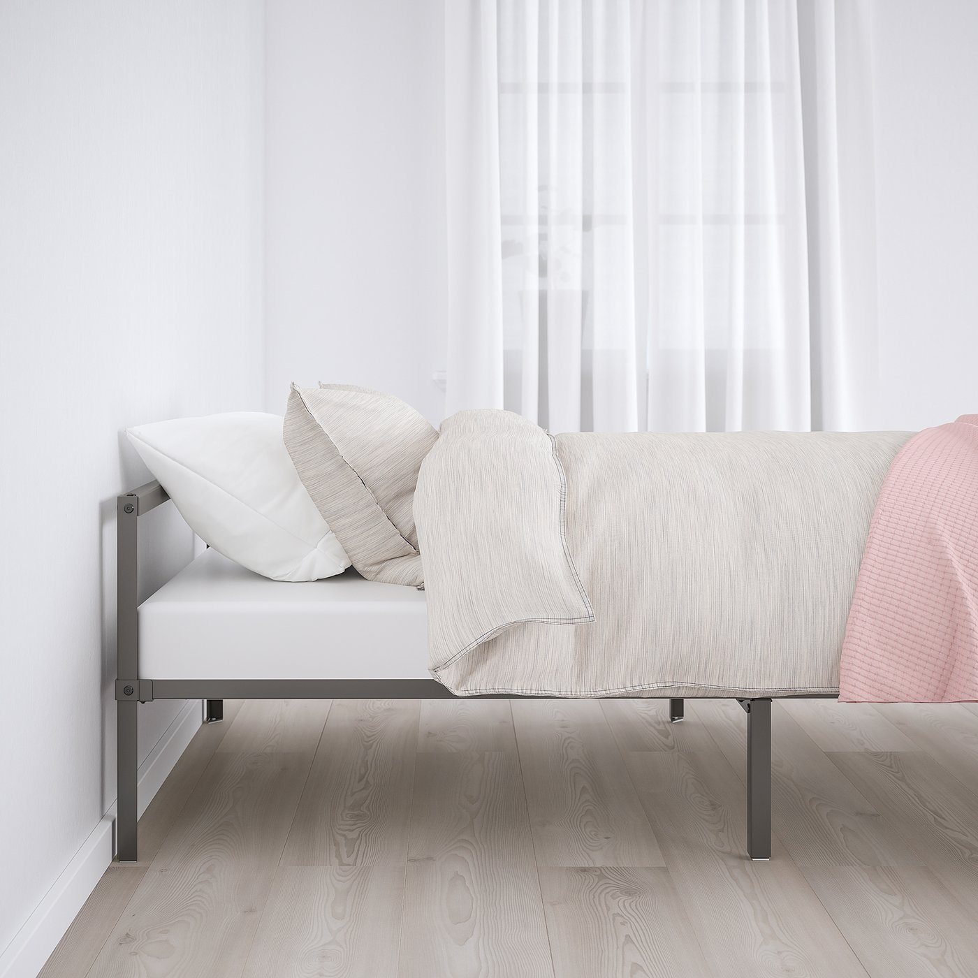 GRIMSBU Bed frame grey/Luröy IKEA