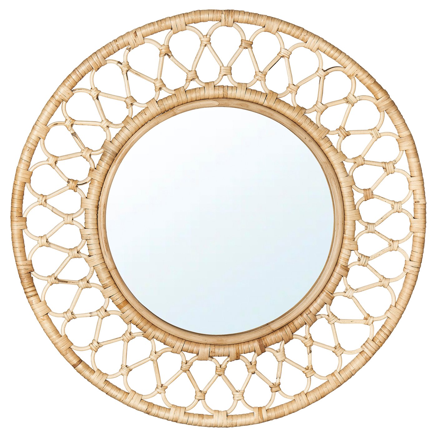 GRINSBOL mirror, rattan, 55 cm IKEA