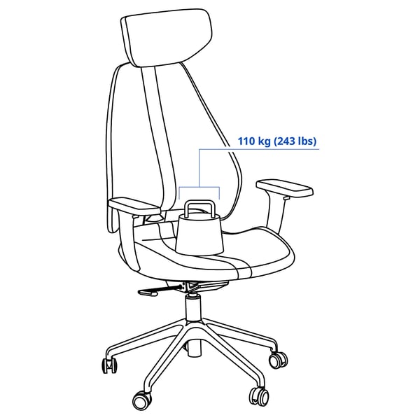 GRUPPSPEL Gaming chair, Grann black