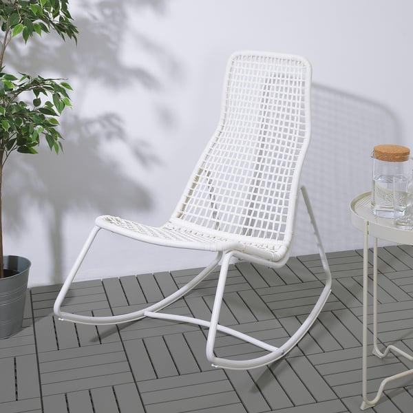 Gubbon Rocking Chair In Outdoor White Ikea
