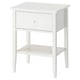 GULLABERG Bedside table, with 1 drawer with shelf/white, 53x43x69 cm