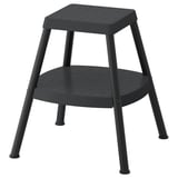 HADDARP Step stool, 4-way black-grey