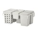 Option: HÅLLBAR Waste sorting solution, for METOD kitchen drawer ventilated/light grey, 53 l