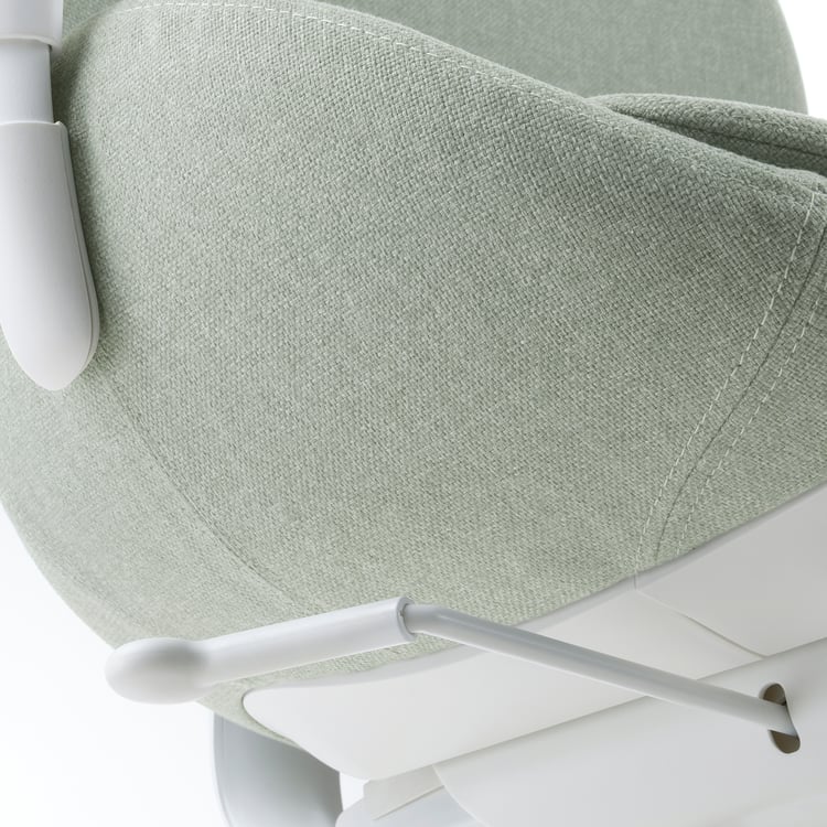 HATTEFJÄLL office chair with armrests, Gunnared light green/white IKEA