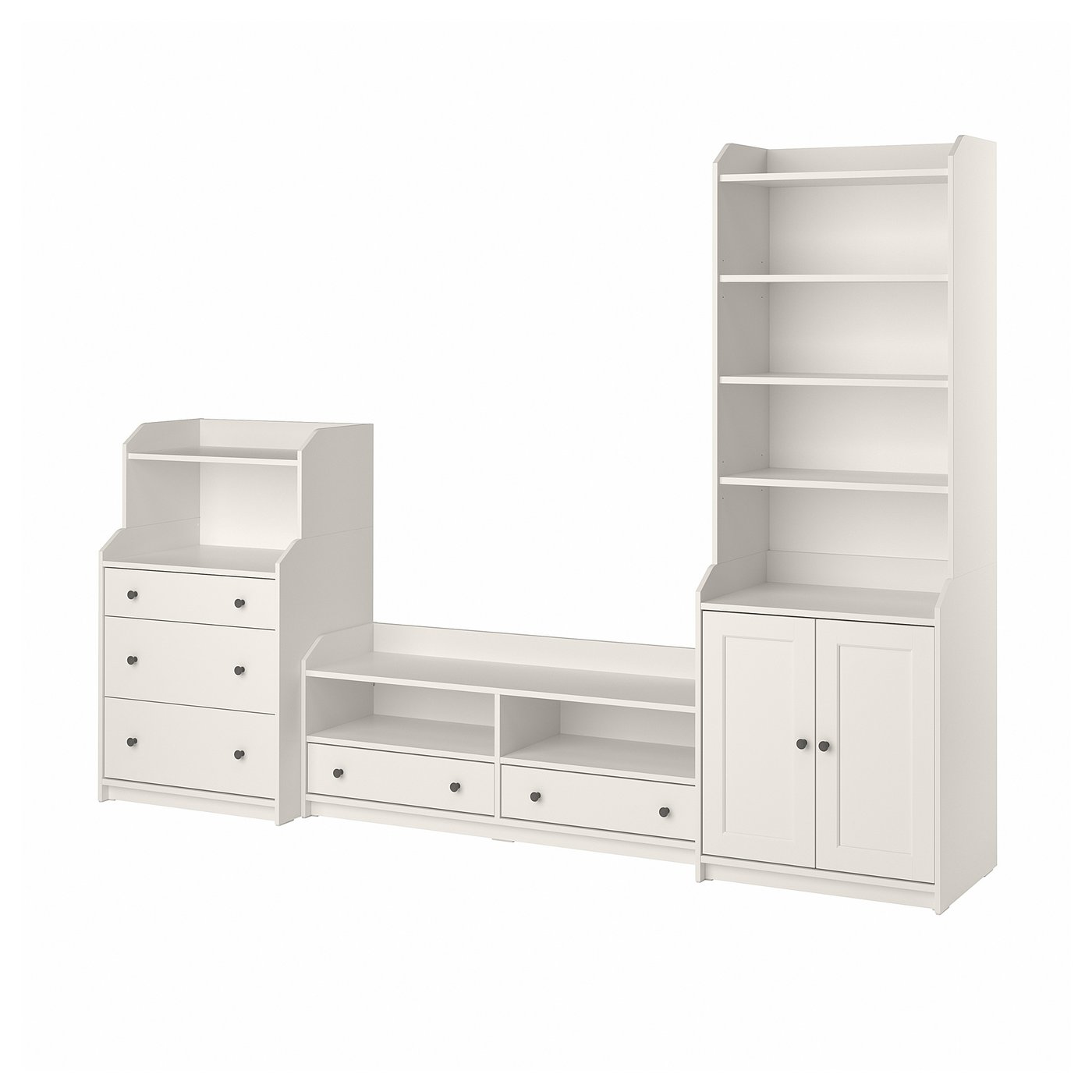 HAUGA TV/storage combination, white, 277x46x199 cm IKEA