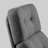 HAVBERG Armchair and footstool, Lejde grey/black