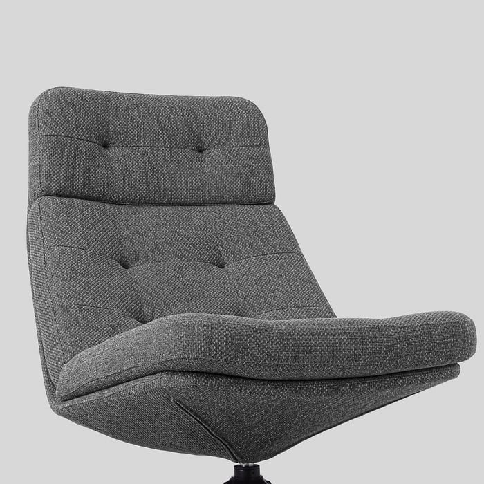 HAVBERG swivel armchair, Lejde grey/black IKEA
