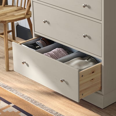 HAVSTA Chest of 3 drawers, grey-beige, 81x47x89 cm