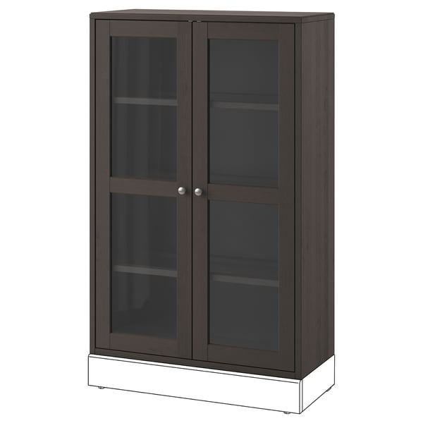 Havsta Glass Door Cabinet Dark Brown Ikea