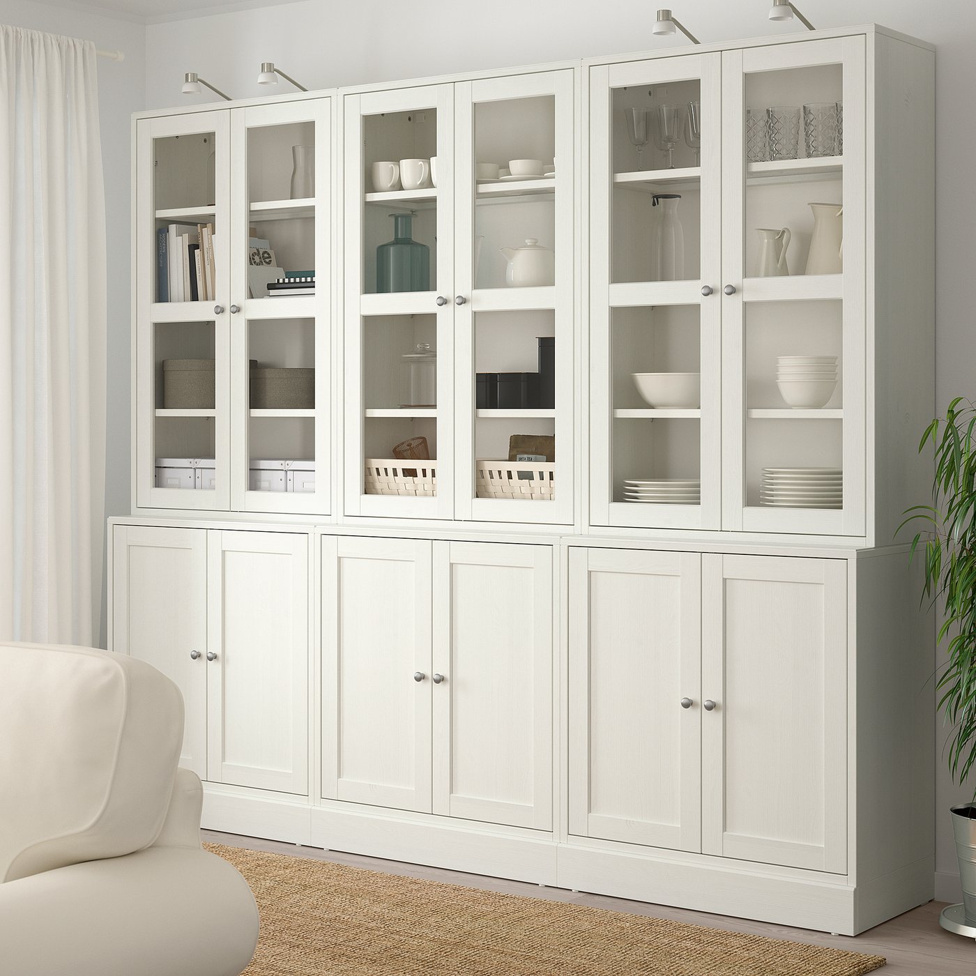 Havsta Storage Combination W Glass Doors White Ikea
