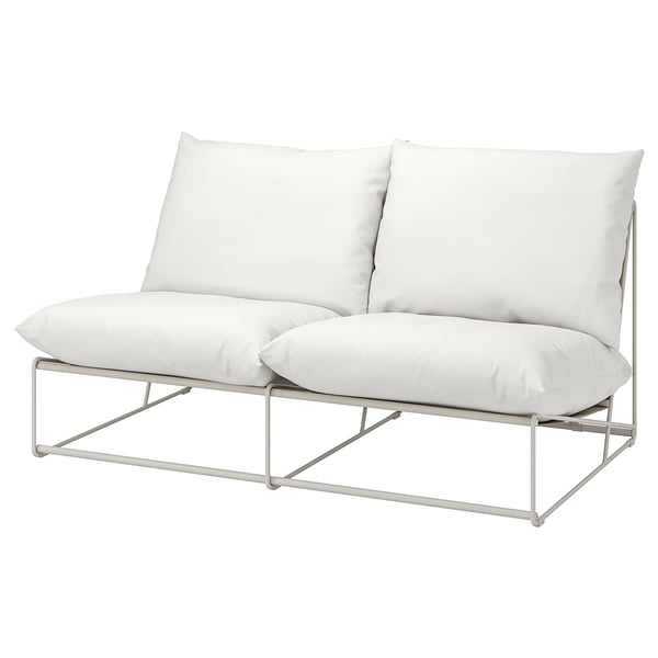 HAVSTEN 2seat sofa, in/outdoor without armrests with open end, beige