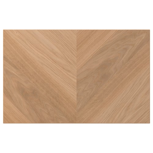 HEDEVIKEN natural oak veneer panel, rectangular, herringbone pattern.