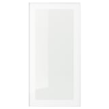 HEJSTA Glass door, white/clear glass, 40x80 cm