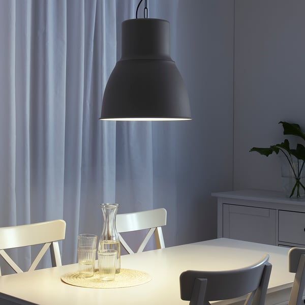Hektar Pendant Lamp Dark Grey 38 Cm Ikea