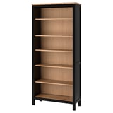 HEMNES Bookcase, black-brown/light brown, 90x198 cm