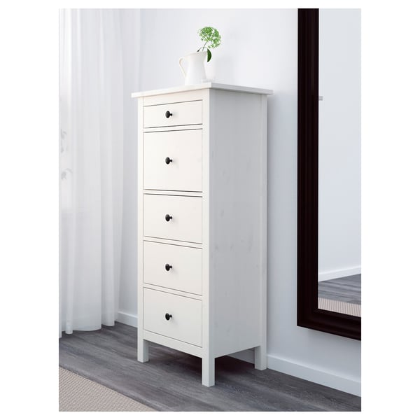 Hemnes Chest Of 5 Drawers White Stain Ikea
