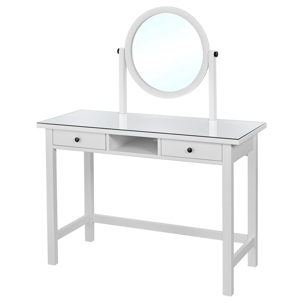 hemnes dressing table with mirror white 110x45 cm ikea