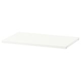 A white metal shelf, part of the HJÄLPA series, suitable for organising items.