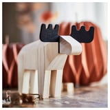 HÖSTAGILLE Decoration, moose, pine/black, 18 cm