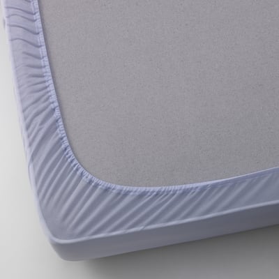 HΓSTVΓDD Fitted sheet, blue, 150x200 cm