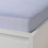 HÖSTVÄDD Fitted sheet, blue, 180x200 cm