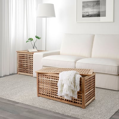 HOL storage table, acacia, 98x50 cm - IKEA