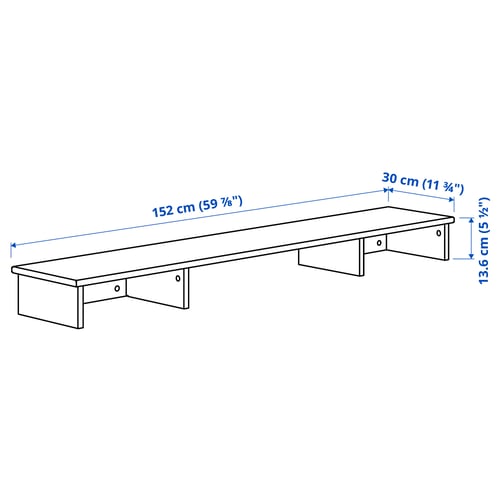 Illustration with measurements for the product: IDANÄS.