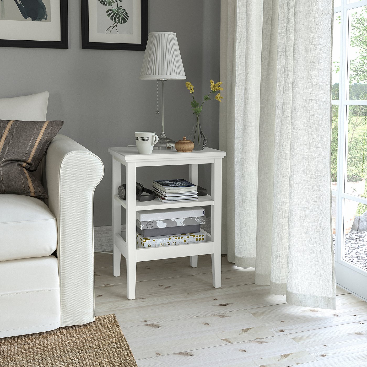 IDANÄS side table, white, 46x36 cm - IKEA