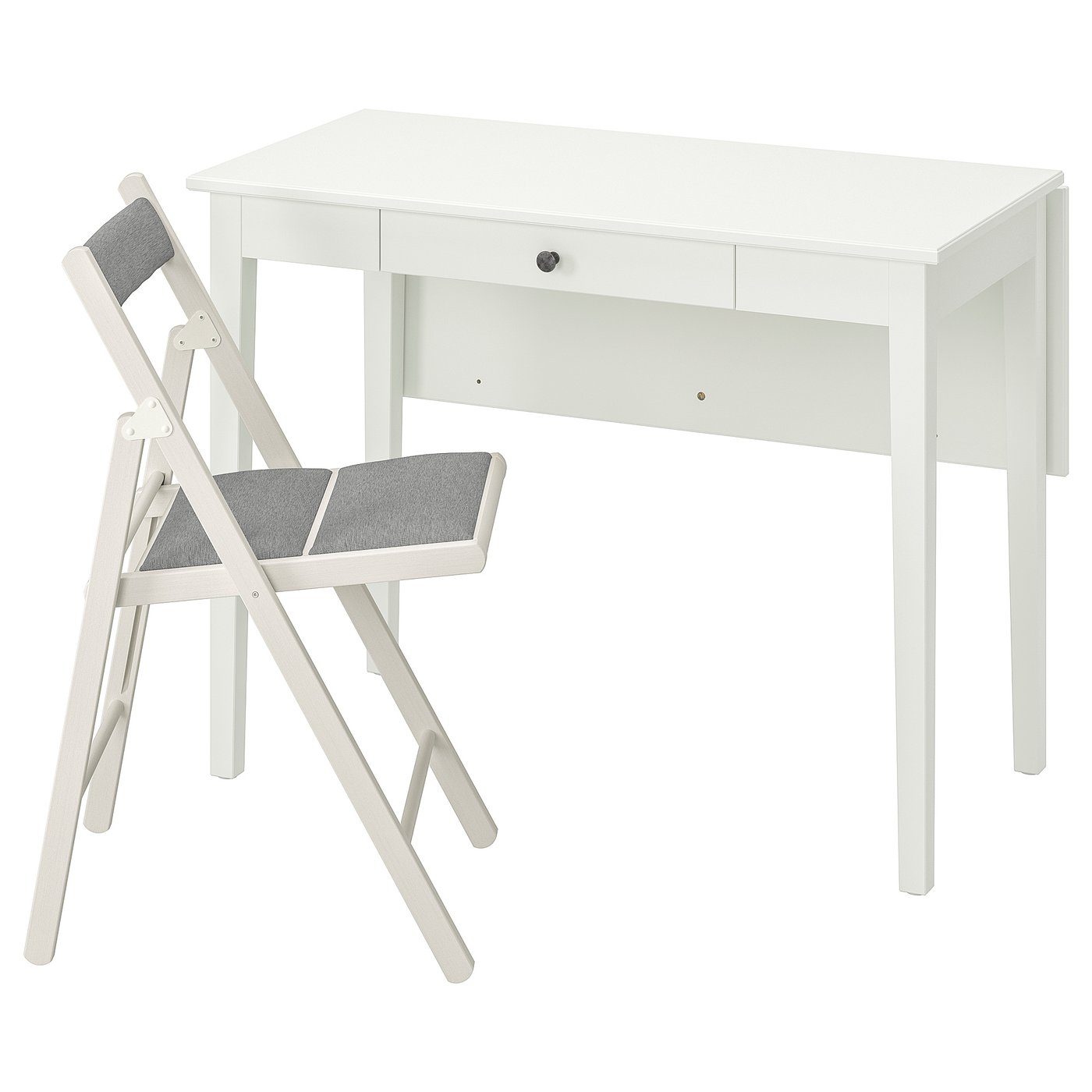 Idanas Terje Table And 1 Chair White Knisa Light Grey Ikea