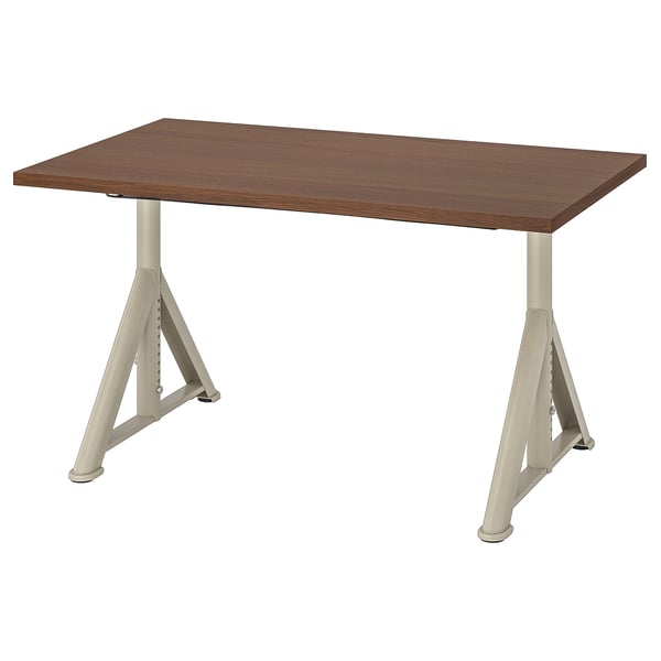 IDÅSEN Desk, brown/beige, 120x70 cm