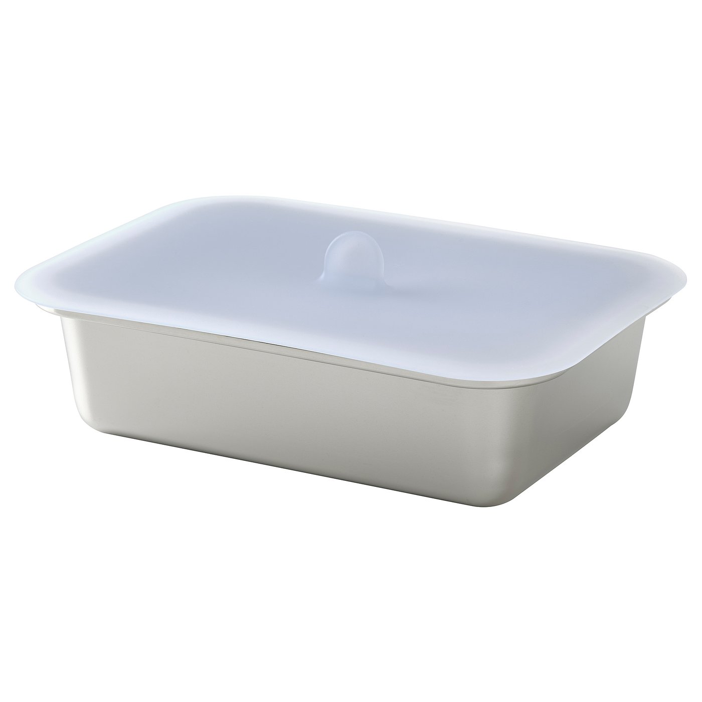 IKEA 365+ food container with lid, rectangular stainless steel/silicone