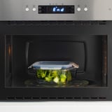 IKEA 365+ Food container with lid, square glass/plastic, 600 ml
