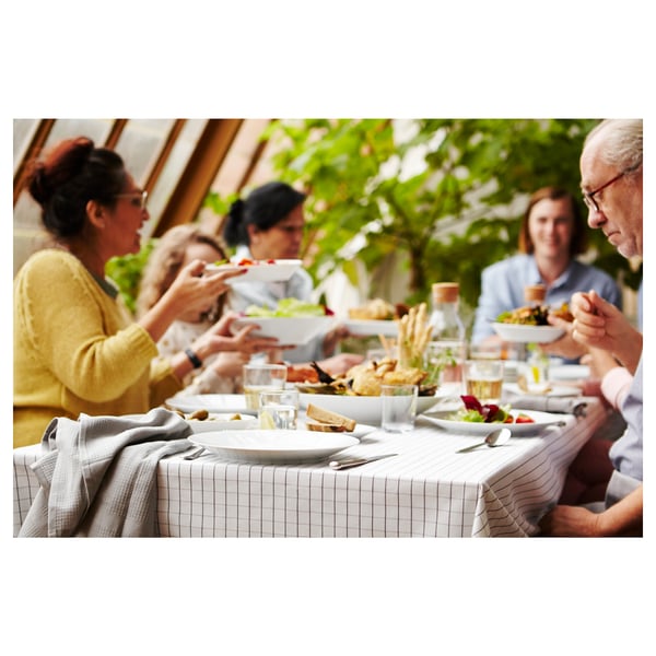 IKEA 365+ Tablecloth, white/grey, 145x240 cm
