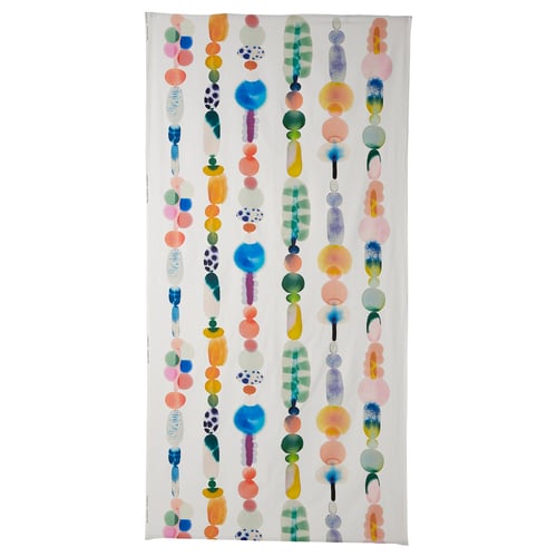 IKEA PS 2026 Pre-cut fabric, white/multicolour small pattern, 150x300 cm