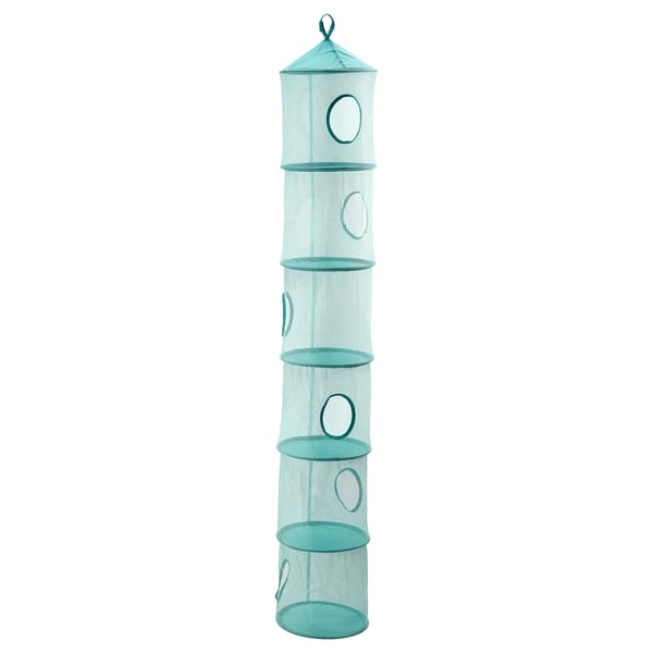 IKEA PS FÅNGST Hanging storage w 6 compartments, turquoise IKEA