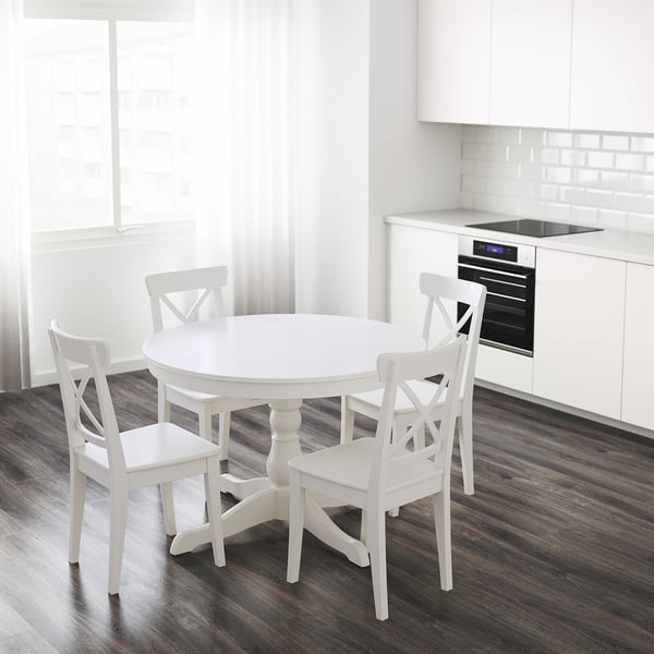 Ingatorp Extendable Table White 110 155 Cm Ikea