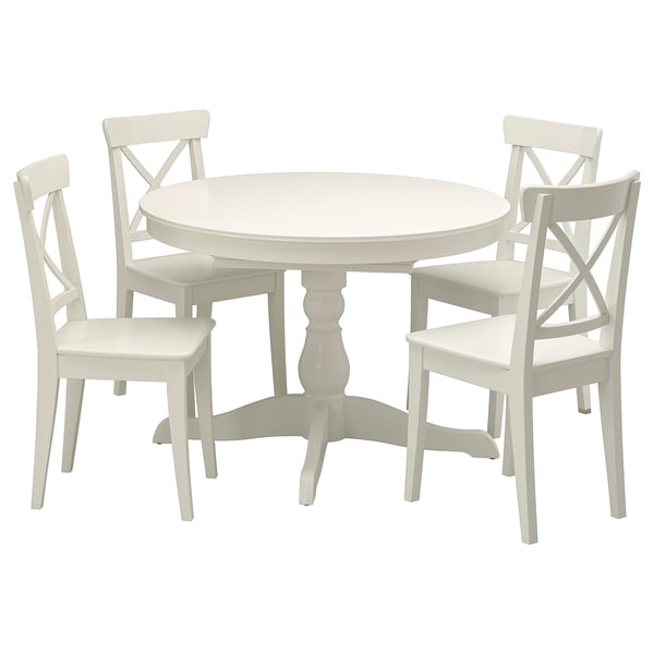 Ingatorp Ingolf Table And 4 Chairs White White Ikea