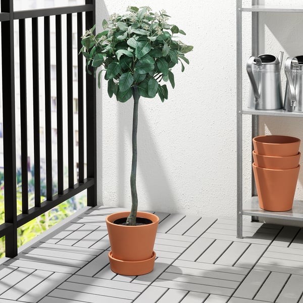 ingefara plant pot with saucer outdoor terracotta 15 cm ikea