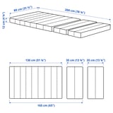 INNERLIG Spring mattress for extendable bed, 80x200 cm