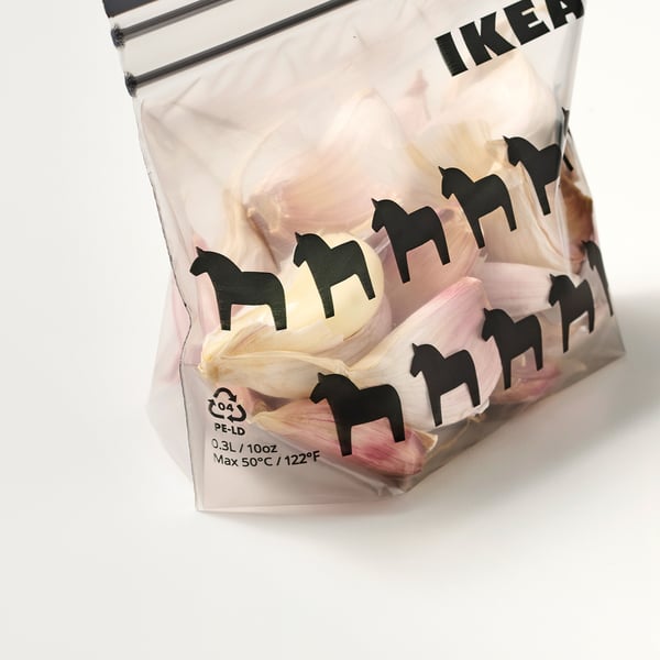 ISTAD Resealable bag, black, 0.3 l