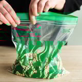 ISTAD Resealable bag, patterned bright green, 2.5 l
