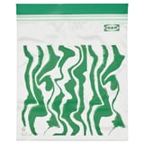 ISTAD Resealable bag, patterned bright green, 2.5 l
