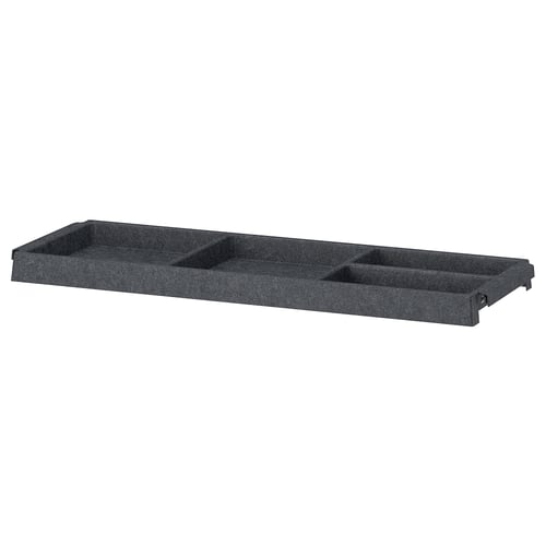 IVAR: modern black felt shelf with compartments, protects & organises small items.