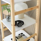 IVAR Shelving unit, pine/metal white, 48x50x179 cm
