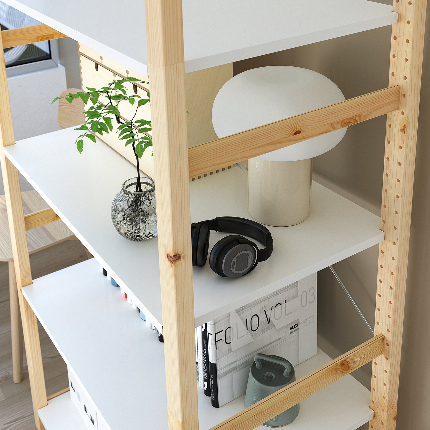 IKEA IVAR 値下げ不可 IVAR Shelving unit - pine/metal white - IKEA