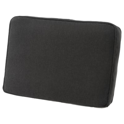 JÄRPÖN/DUVHOLMEN Back cushion, outdoor, anthracite, 62x44 cm