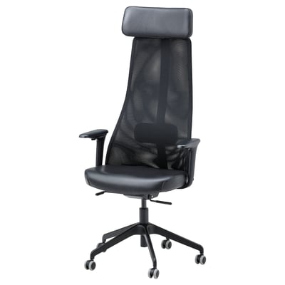 JÄRVFJÄLLET Office chair with armrests, Glose black